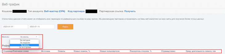 «Веб-трафик» AMarkets 