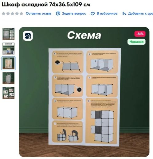 Пример процессной инфографики в карточке на маркетплейсе