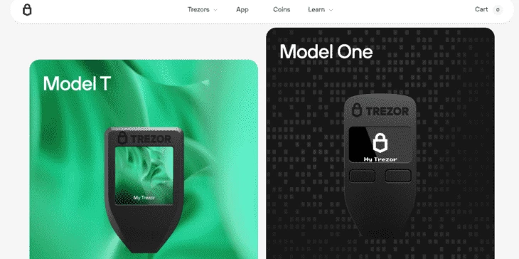 Внешний вид устройств Trezor Model T и Model One