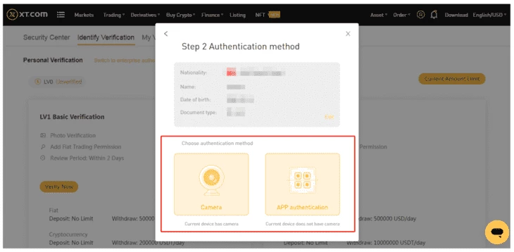 Процедура KYC на бирже XT.com