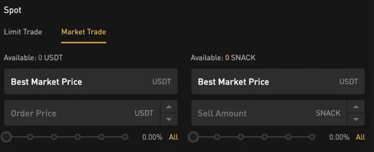 Конвертация USDT/Snack
