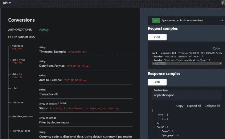 API-документация для разработчиков в 4RABET PARTNER