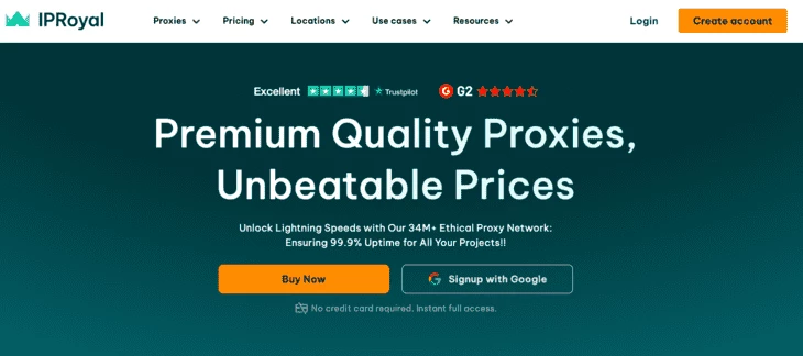 IPRoyal homepage