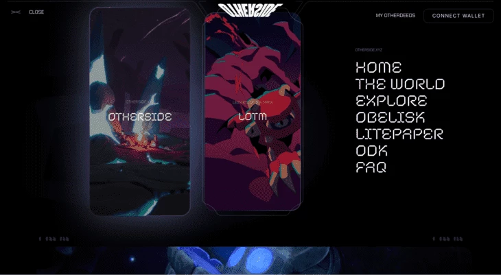 Страница предстоящего проекта метавселенной Otherside.