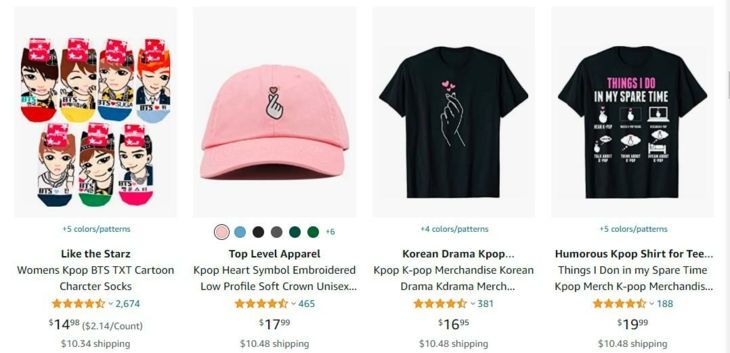 K-POP мерч в парнерке Амазона