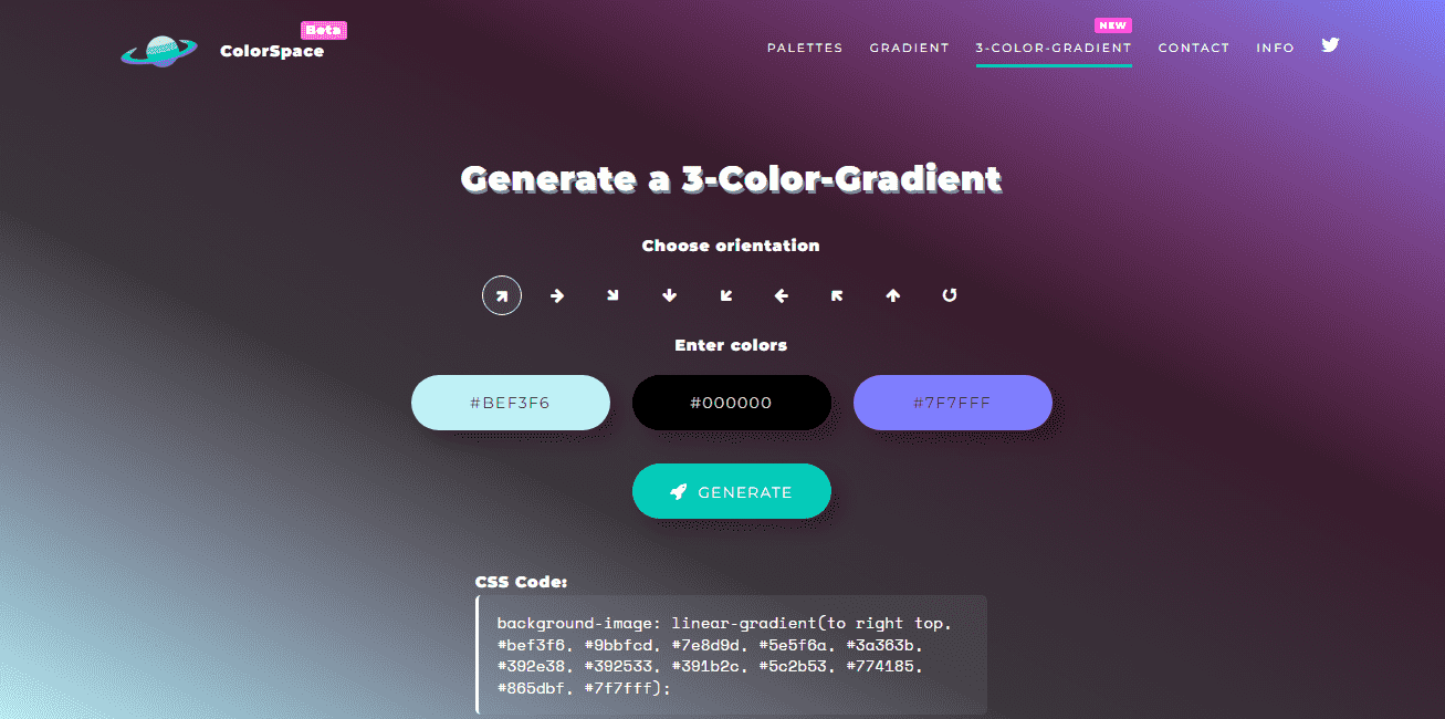 Пример использования ColorSpace