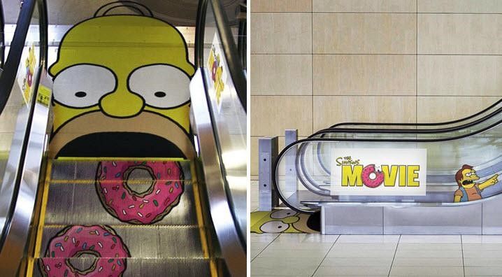 Пример партизанской рекламы The Simpsons