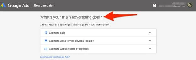 Запрос на создание новой РК от Google