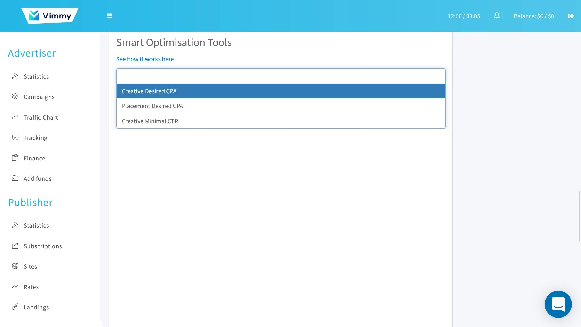 настройка Smart Optimization Tools в Vimmy