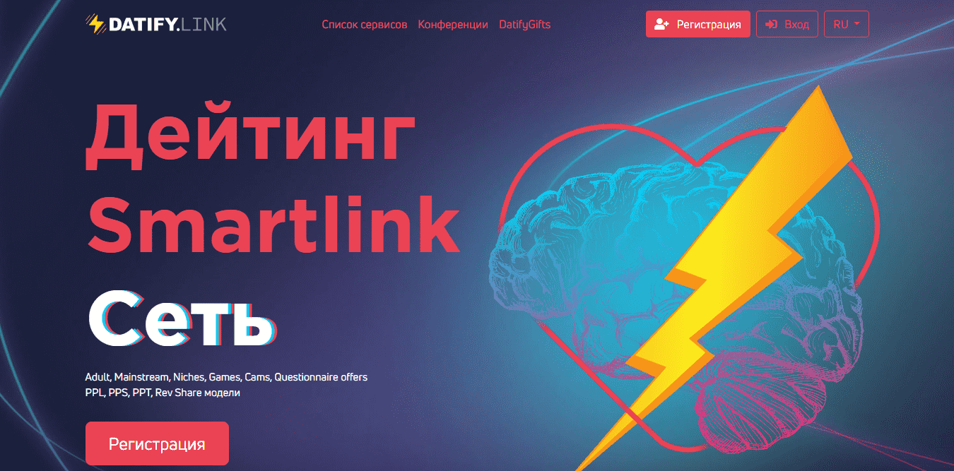 Datify - дейтинг партнерка с отличными смартлинками