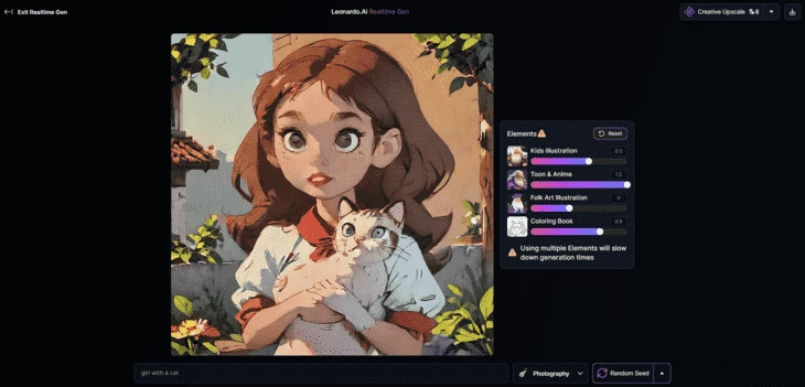 Realtime Generation в Leonardo.ai