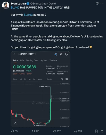 Пост в Х Эвана Лутра