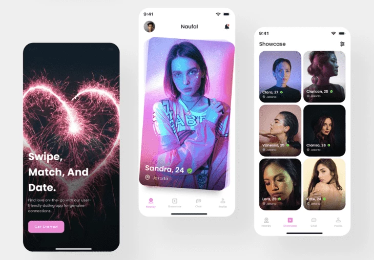 Examples of creatives for driving traffic to a dating app
