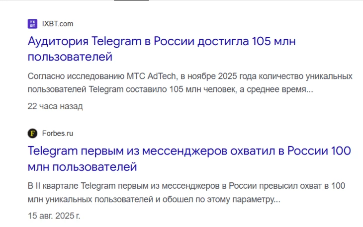 В слив инфы про 47 млн юзеров MAX автор не верит хотя бы потому, что в Телеге за все то время, сколько она существует, всего лишь в два раза больше