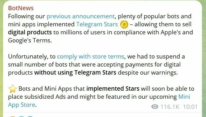 Официальная позиция Telegram