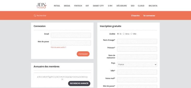 Главная страница Viadeo