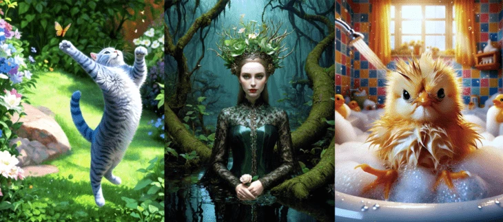 Examples of pictures generated by Deep Dream
