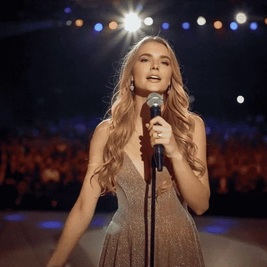 Пример видео с голосовым сопровождением (девушка поет) в PixVerse