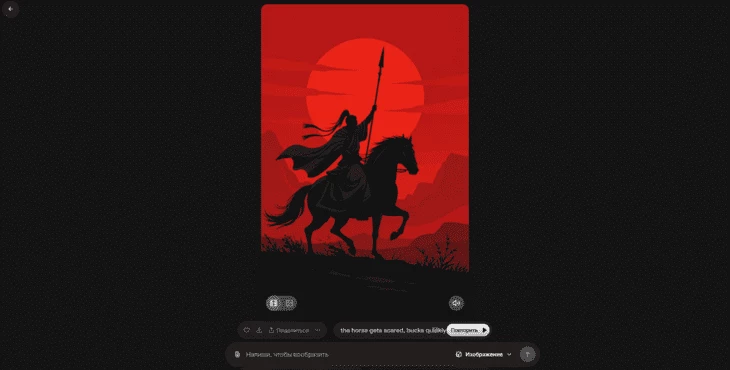 Пример кадра из видео, сгенерированного в нейросети Grok