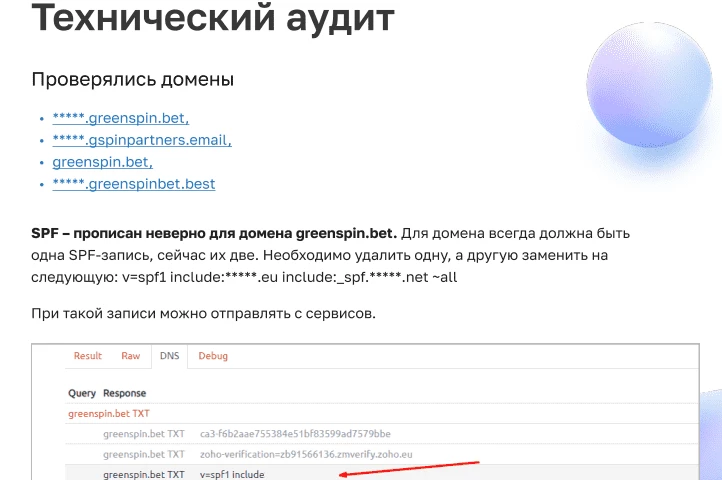 Скриншот из Аудита канала email-маркетинга для клиента Handbox