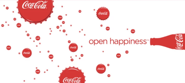 Рекламный заголовок Coca-Cola