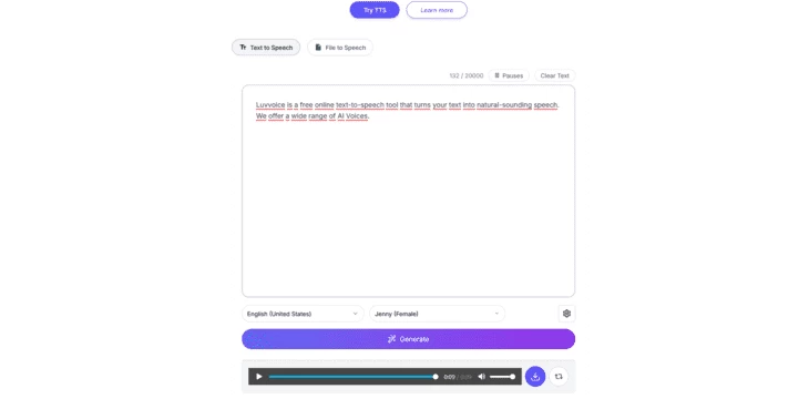 Пример использования нейронки luvvoice
