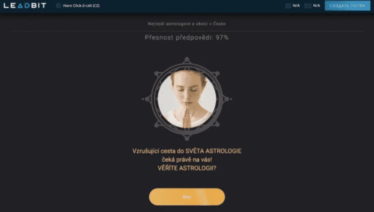 The offer starts with a mobile landing page containing a video and/or chat to warm up the audience. The user is prompted to send an SMS or make a call to gain access to the content.
