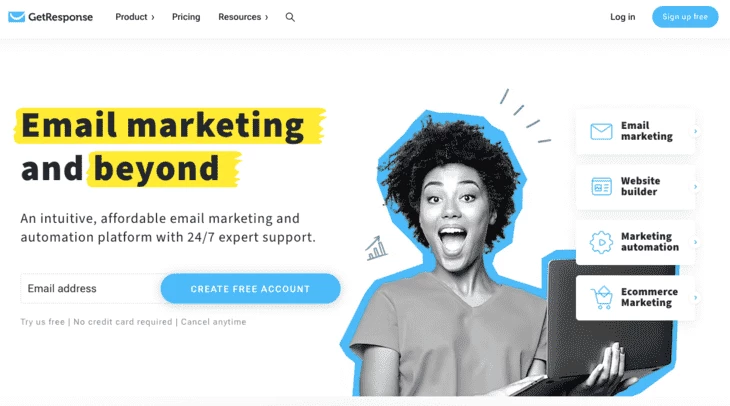 GetResponse home page