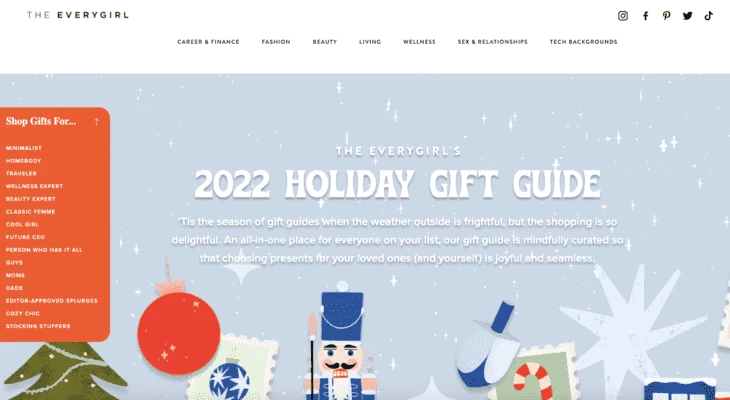 Gift guide with product links