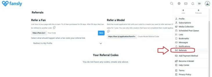 Взять и настроить реферальную ссылку можно в разделе Referrals в личном кабинете