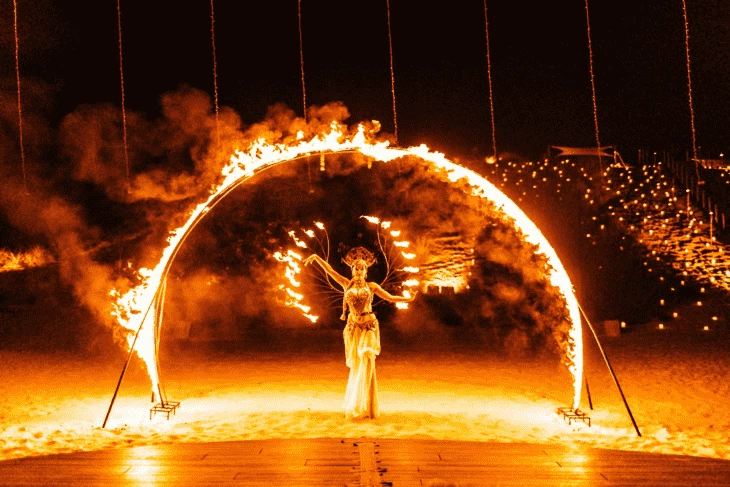 Fire-show в рамках ивента Melbet «Вечер звезд»