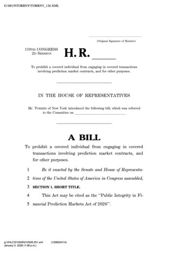 Первая страница «Закона о добросовестности государственных органов на рынках финансового прогнозирования 2026 года»