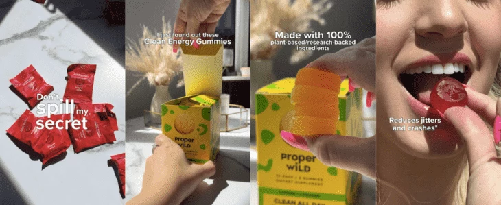 Energy gummies ad