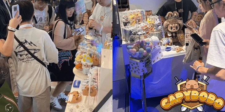 Очереди на стенде Capybobo в Токио на WebX 