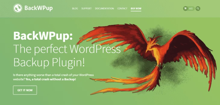 Главная страница сайта BackWPup.com