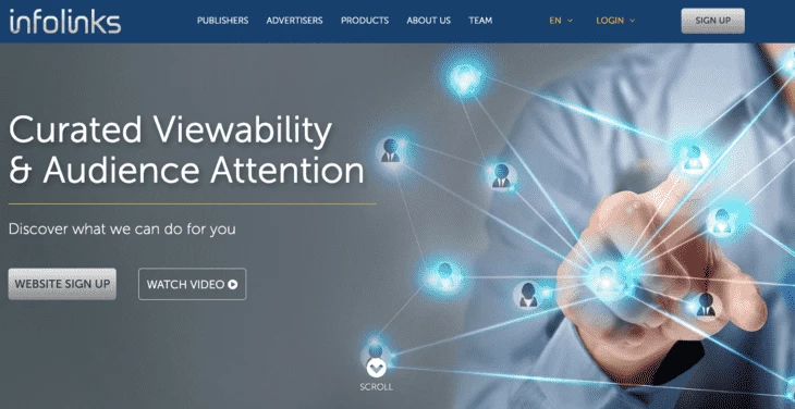 Infolinks’ home page