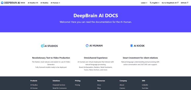 Главная страница DeepBrain