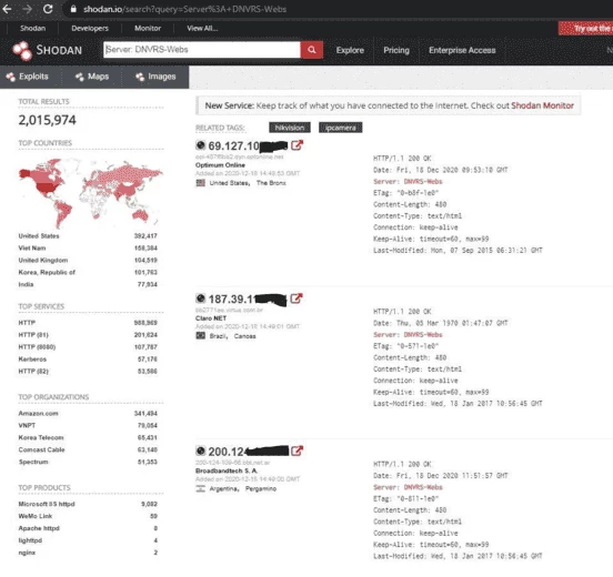 Пример технического поисковика Shodan. Есть и другие типы поисковиков — ищущие совсем другую инфу. Например, IP-адреса веб-камер и подходящие к ним эксплойты…