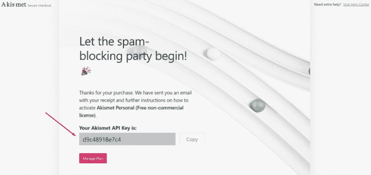 Лицензионный ключ Akismet Antispam