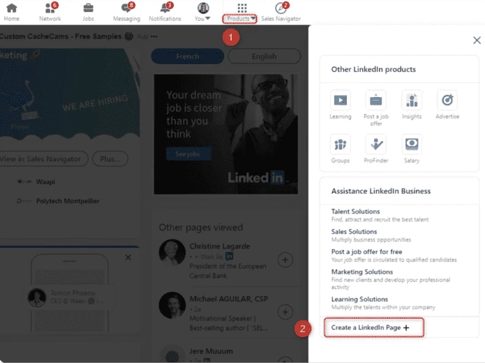 Создание бизнес-аккаунта в LinkedIn