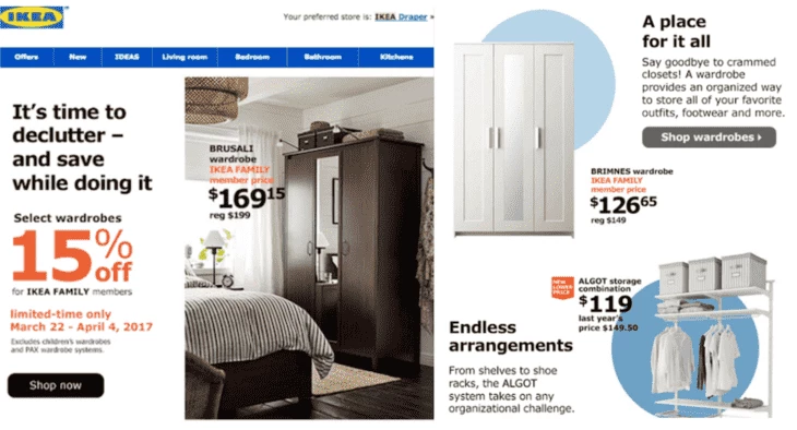 Promotional email example