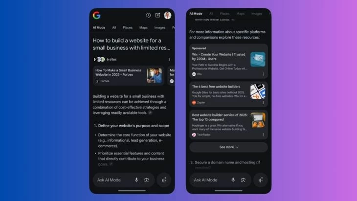 Реклама выглядит максимально нативно