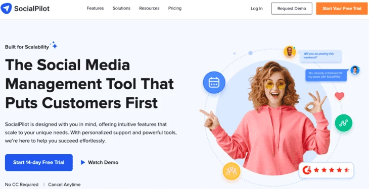 SocialPilot homepage