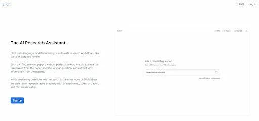 Elicit - аналог нейросети чат gpt