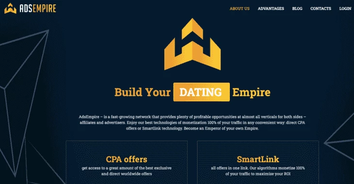 AdsEmpire homepage