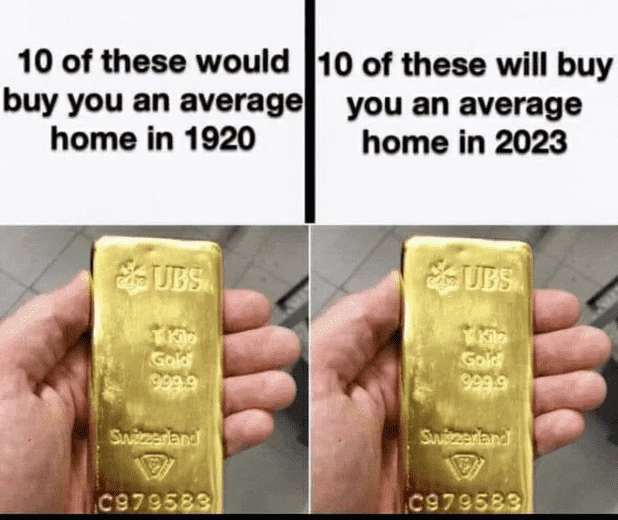 На 10 таких штучек можно купить дом и в 1920, и в 2023 году (источник: Reddit)