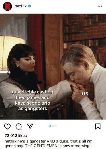 Netflix announces their new show on Instagram