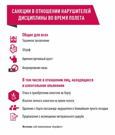 Обобщенный список возможных последствий от «Аэрофлота» до внедрения черных списков в 2018 году. С тех пор санкции ужесточились, а авиакомпании получили право заносить таких пассажиров в черные списки