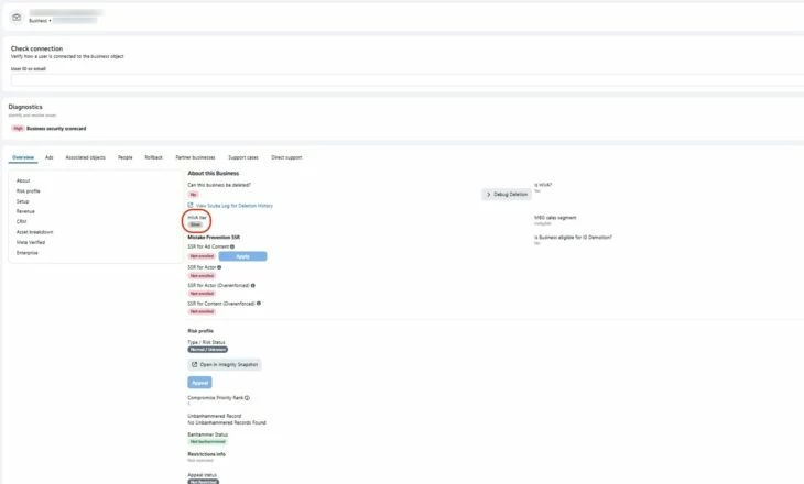 Слитые скриншоты из закрытой CRM Meta