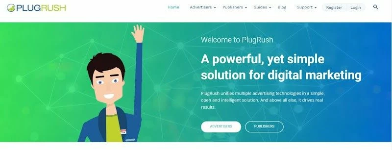 Главная страница PlugRush